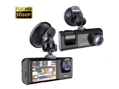 Відеореєстратор 1080P з нічним баченням, IPS-екраном та 2 камерами