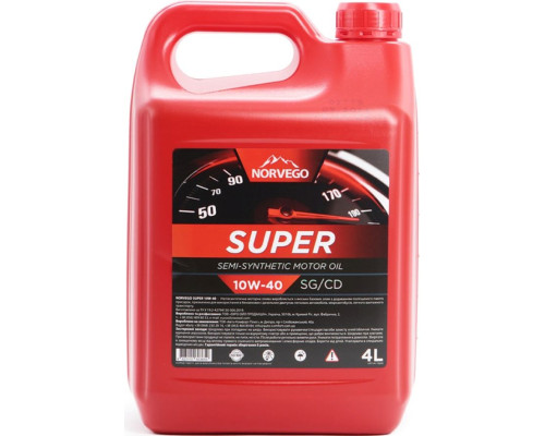 Моторна олива NORVEGO SUPER 10W40 SG/CD 4 л 
