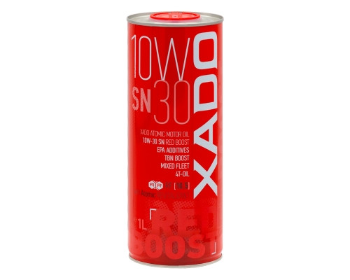 Моторна олива XADO Atomic Oil 10W-30 SN RED BOOST  упаковка 1 л