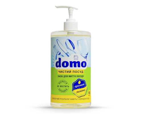 Засіб для миття посуду DOMO "Лимон"  Упаковка: флакон з дозатором 1 л.