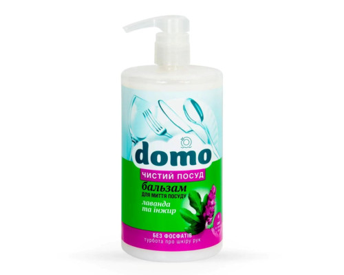 Бальзам для миття посуду DOMO "Лаванда та інжир"  Упаковка: флакон, пуш-пул 1 л