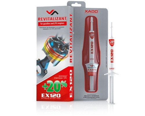 Ревіталізант XADO EX120 для бензинових і LPG двигунів, шприц-аплікатор 8 мл