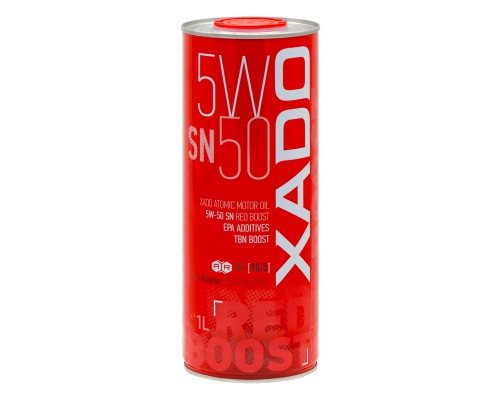 Моторна олива XADO Atomic Oil 5W-50 SN RED BOOST синтетична  упаковка 1 л