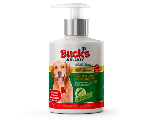 BUCKS & BUCKSY® Шампунь для собак довгошерстих порід  Упаковка: Флакон з помпою 300 мл