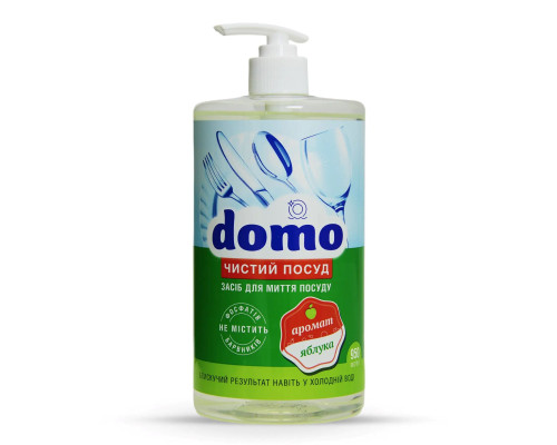Засіб для миття посуду DOMO "Яблуко"  Упаковка: флакон з дозатором 1 л 