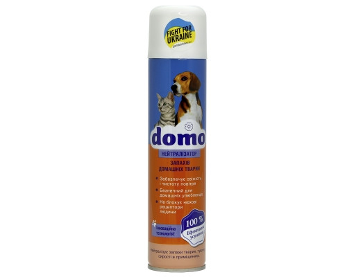 Нейтралізатор запахів домашніх тварин DOMO  Упаковка: аерозольний балон 300 мл