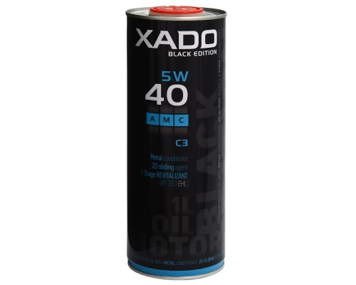 Моторна олива XADO Atomic Oil 5W-40 С3 AMC Black Edition синтетична  жерстяна банка 1 л