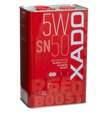 Моторна олива XADO Atomic Oil 5W-50 SN RED BOOST синтетична упаковка 4 л