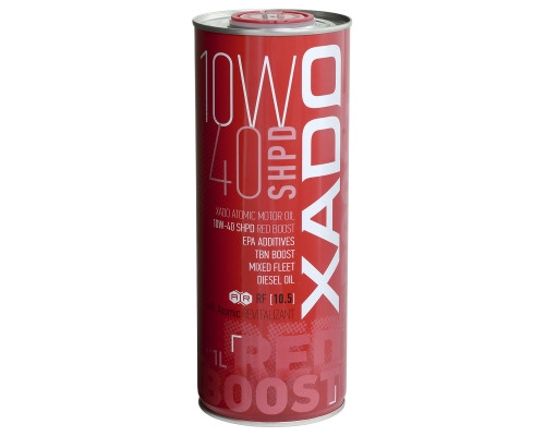 Напівсинтетична олива XADO Atomic Oil 10W-40 SHPD (SL/CI-4) RED BOOST  упаковка 1 л