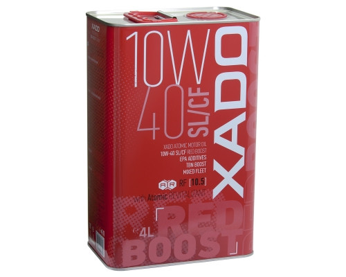 Напівсинтетична олива XADO Atomic Oil 10W-40 SL/CF RED BOOST  упаковка 4 л