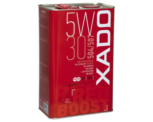 Синтетична олива XADO Atomic Oil 5W-30 504/507 RED BOOST  упаковка 4 л