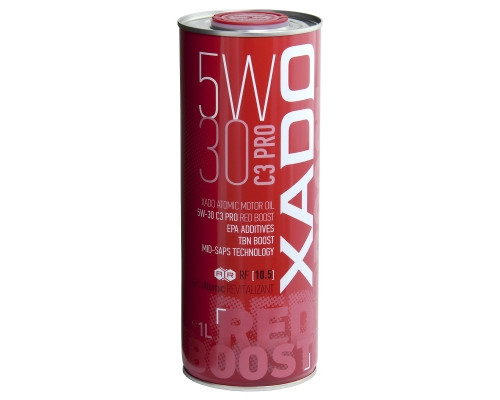 Синтетична олива XADO Atomic Oil 5W-30 C3 Pro RED BOOST  упаковка 1 л