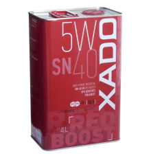 Моторна олива XADO Atomic Oil 5W-40 SN RED BOOST синтетична    жерстяна банка 4 л