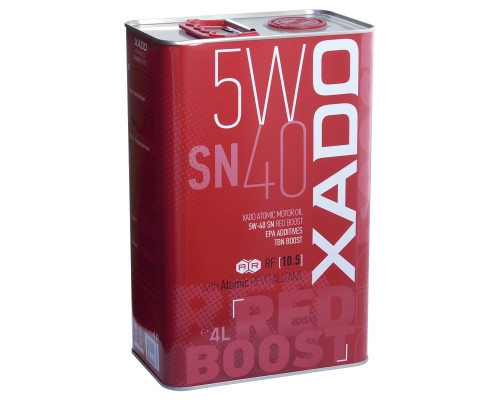 Моторна олива XADO Atomic Oil 5W-40 SN RED BOOST синтетична    жерстяна банка 4 л
