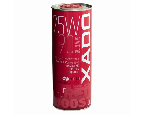 Трансмісійна олива XADO Atomic Oil 75W-90 GL 3/4/5 RED BOOST  упаковка 1 л