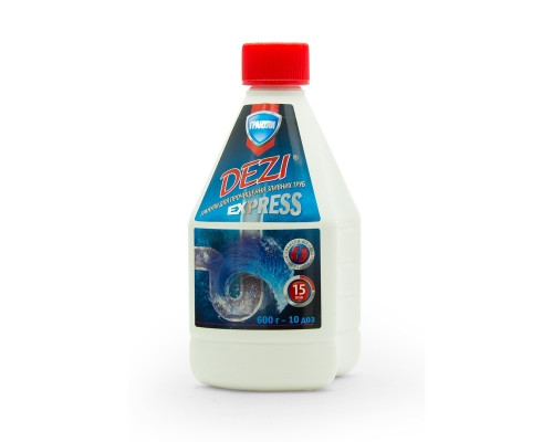 DEZI Гранули для прочищення зливних труб Express  Упаковка: пласт.флакон 600 грамм
