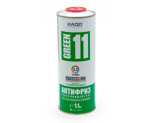 Концентрат антифризу для двигуна Antifreeze Green 11  Упаковка: жестяная банка 1.1 кг